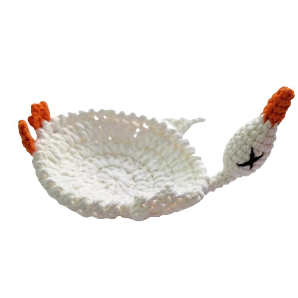 Handmade Crochet Craft Crochet Animal Coaster Heat Insulation Coffee Pad  Home Kitchen Table Decor