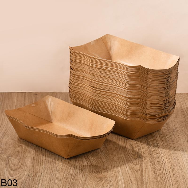 

5 шт. одноразовых мисок для закусок, кондитерских мешков, крафт-бумаги, подносов для десертов и тортов, подносов для еды, маслостойких картонных коробок, столовых приборов для вечеринок 5pcs