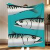Popular Art Theme Colorful Fish Throw Soft Coral Fleece Blanket 310gsm Fluffy Warm Throw for Sofa Bed Couch Bedroom Decor