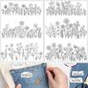 Wasserlöslicher Stabilisator Stickmuster, Stick- und Reißpapier zum Aufkleben, Blumenmuster Gänseblümchen Schmetterling Designs