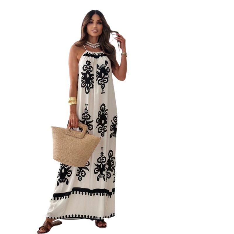 2026 Floral Print Casual Camisole Dress: European-American Style