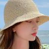 Skládací dámský slaměný klobouk na opalování se širokým okrajem Prodyšný opalovací krém Ideální pro plážové cestování Outdoorové aktivity K dispozici více barev