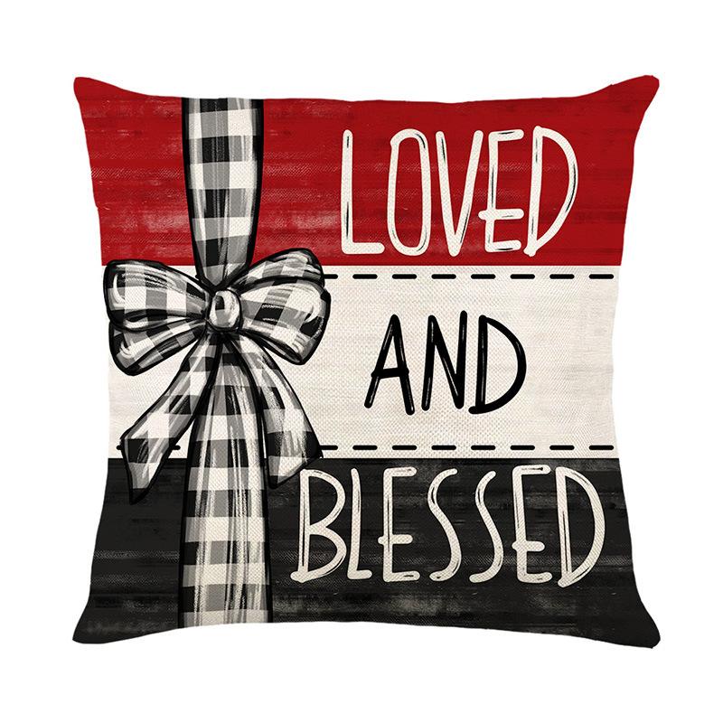Love Pillow Cover Valentine's Day Printed Sofa Decoration Cushion Cover Living Room Bedroom Pillow Cover Holiday Gift