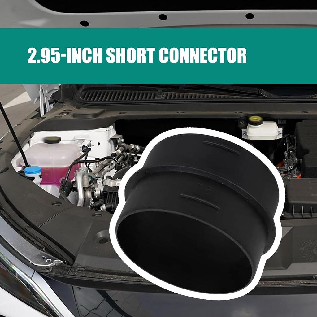 Car Air Ducting Connector, 2.95'' 75mm OD Straight Air Heater Duct Joiner Connector Pipe, Compatible with Most Air Parking Heaters & 75mm Internal