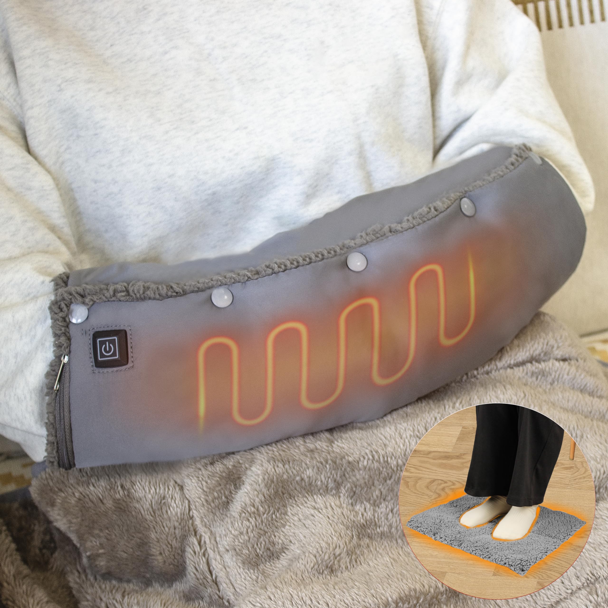 

ENOKAWA Hot Mat USB Powered Hot Water Bottle Stomach Heater 3 Level Temperature Adjustment 10 Seconds Quick Heating LED Display 40 x 45cm Camping