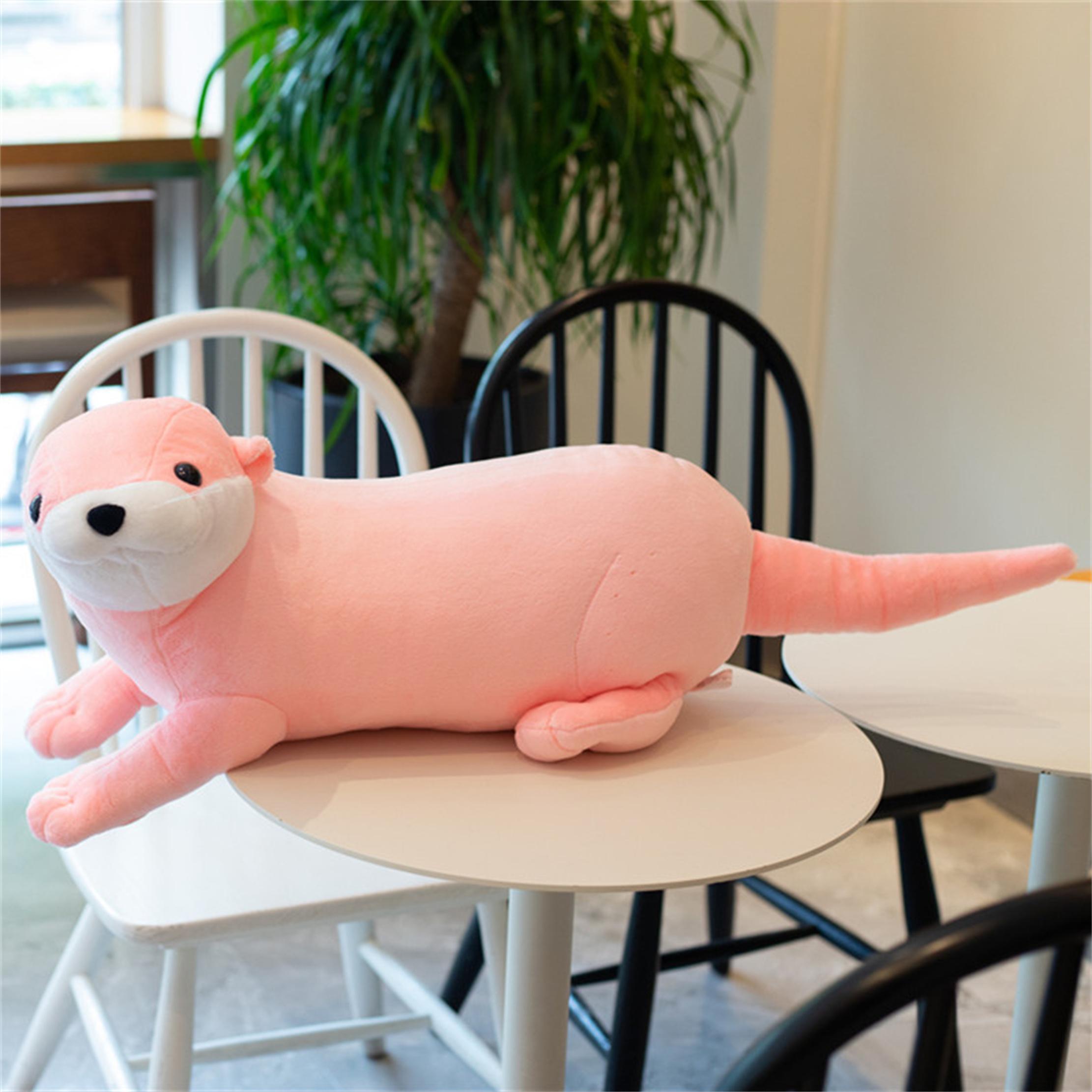 

Милая имитация выдры, мягкая игрушка, реалистичное животное, плюшевая кукла, детская мягкая подушка для сна, подарок на день рождения для девочек, Рождественский подарок 40cm розовый