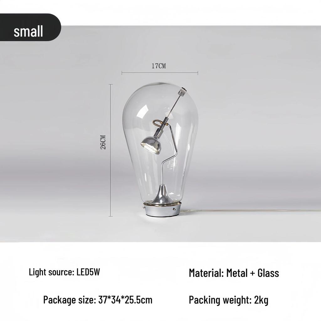 Nordic Modern Glass Table Lamp - Creative, Stylish Lighting for Living Room, Bedroom, Hotel, or Model Room