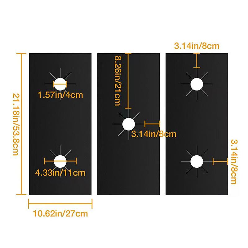 0.1mm Thick and High Temperature Resistant Gas Stove Oil Pad Non-stick Gas Stove Protector Reusable Stove Cleaning Mat Oil Pad