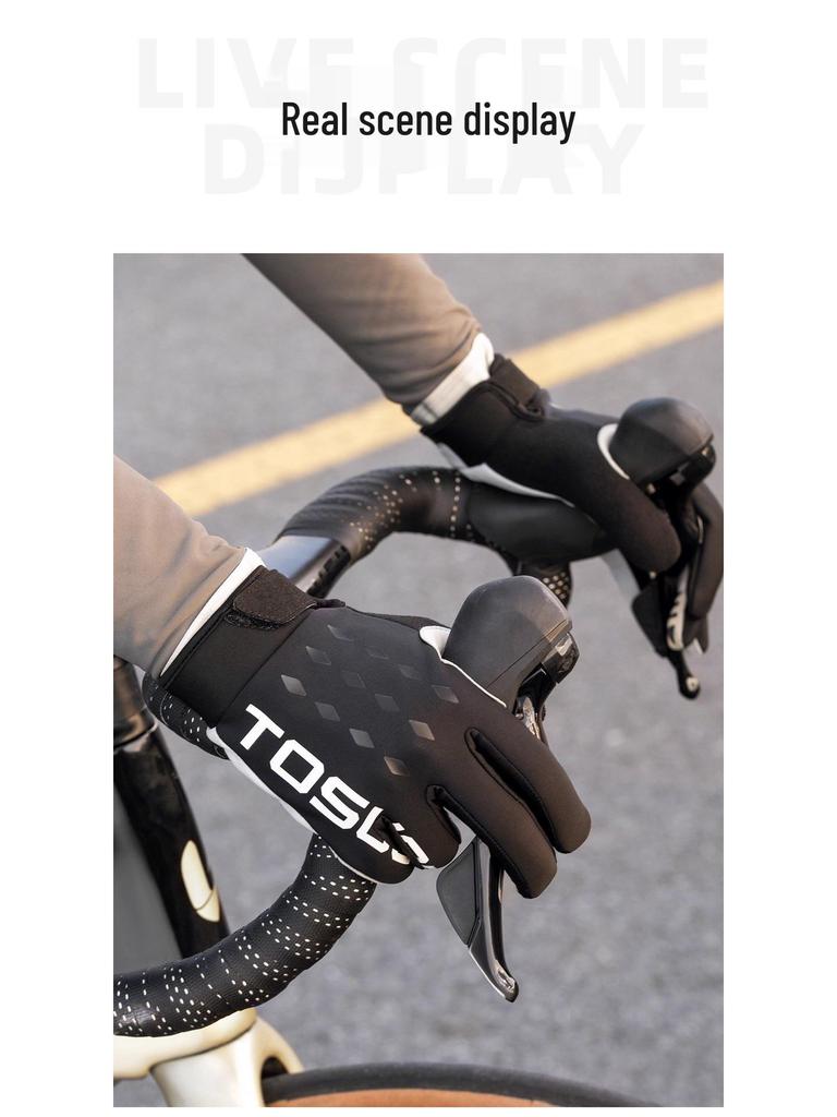 TOSUOD Shock-Absorbing Wear-Resistant Cycling & Motorcycle Touchscreen Gloves