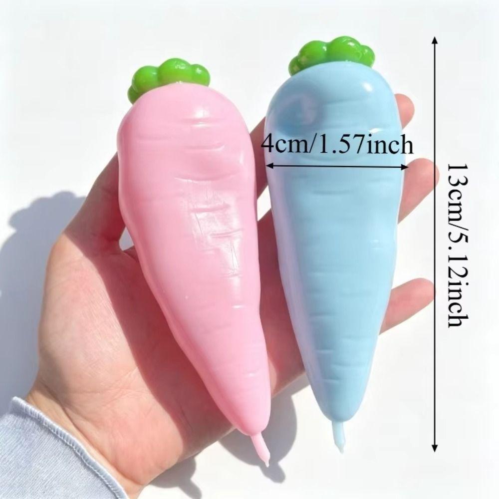 Stretchable Carrot Squishy Toy Shapeable Fidget Sensory Ball Coconut Oil Squeeze Kids Adults