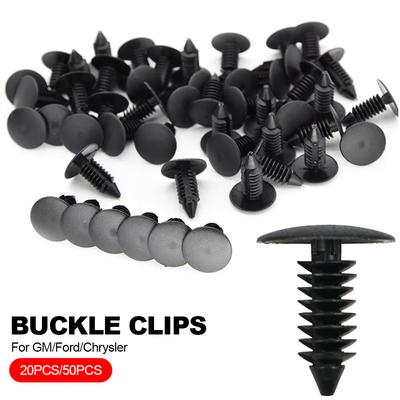 20/50Pcs 8mm Auto Fastener Rivet Push In 8mm Car Trunk Roof Trim Panel Fastener Clip Fender Bumper Shield Retainer Clip Universal