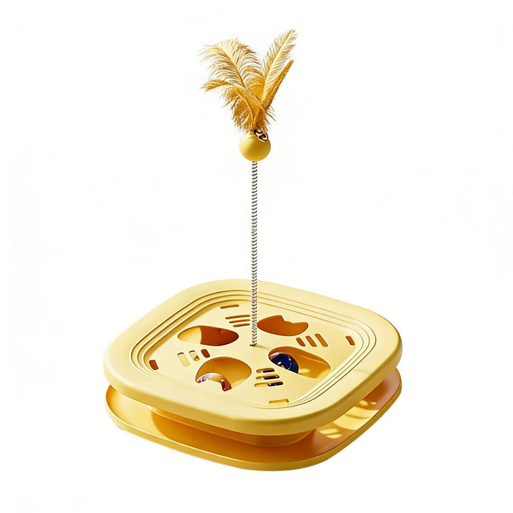 Funny Maze Game Cat Scratching Posts with Ball Compact Size Cat Interactive Toy Teaser Wand Cat Puzzle Toy Indoor