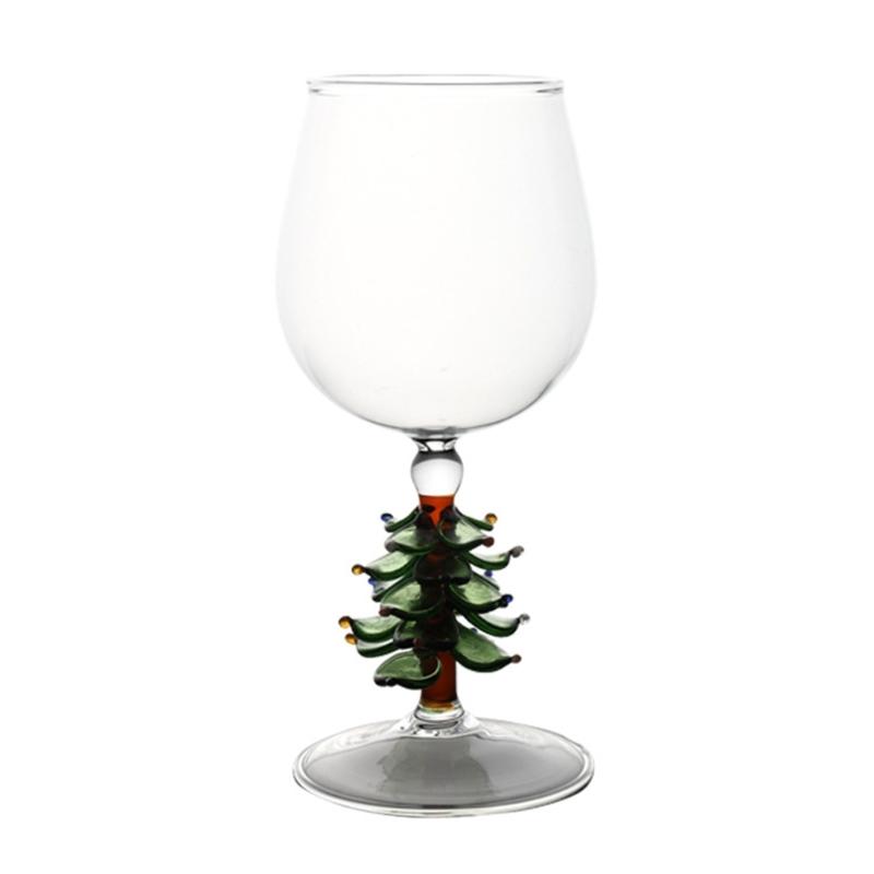 Unique Christmas Glass Mug Elegant 3D Christmas Glasswares Wreath Designs Cup for Holiday Celebration