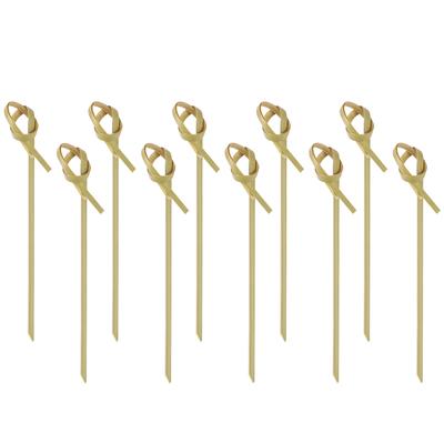 200 Pcs Cocktail Sign Exquisite Food Decoration Picks Sticks Bamboo Knot Fine Mini Fruit Fork