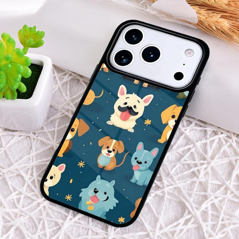 Cute Dog Puppy Collage Phone Case for iPhone 17 Air 16 15 11 12 14 13 Pro Max Shockproof Cover