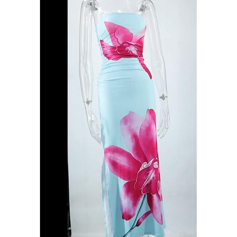 

Западный стиль Инс Внешняя торговля Женская одежда Модное платье с принтом Сексуальное с вырезом на шее Без рукавов Повседневная юбка для отпуска Тренд ПЛАТЬЕ Sky Blue M