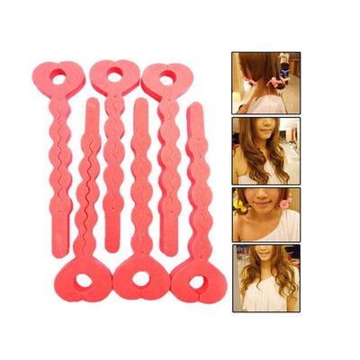  6pcs Magic Sponge Hair Soft Curler Roller Strip Heatless Roll Tools 