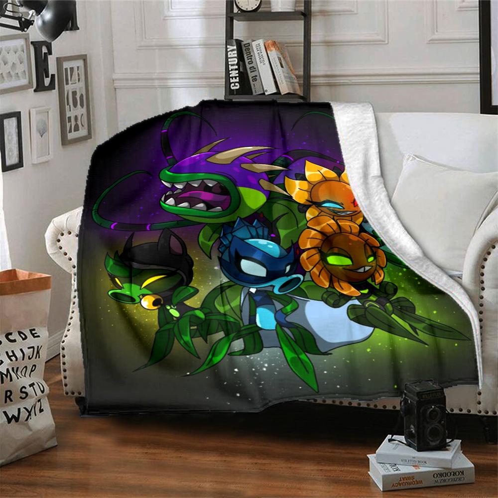 Plants Vs. Zombies Blanket Warmthful Decor Suitable for Chair Bedding Sofa Four Seasons Multipurpose Playful Design