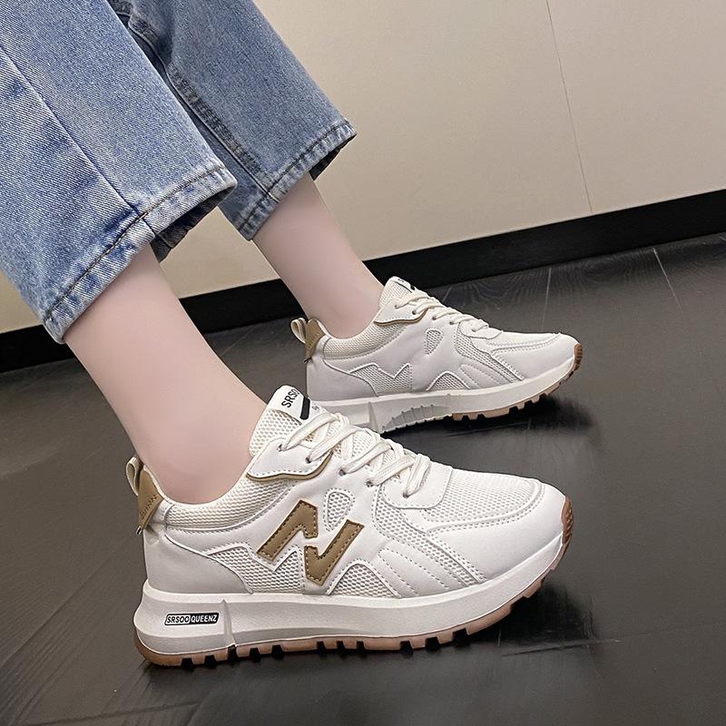 

Осенние женские кроссовки 2024 года, модные белые туфли на платформе со шнуровкой, универсальные кроссовки для студентов, дизайнерская спортивная обувь класса люкс 35 хаки
