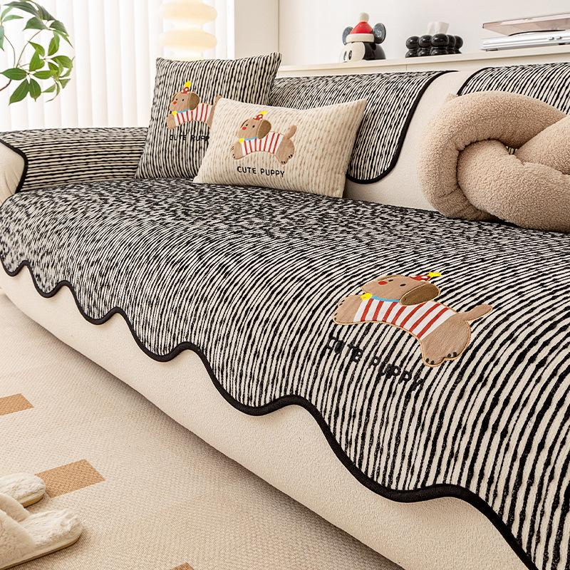Creative Cartoon Shaped Sofa Cover Fabric Anti Slip New Irregular One-Piece Straight Sofa Cushion Cover Suitable For All Seasons