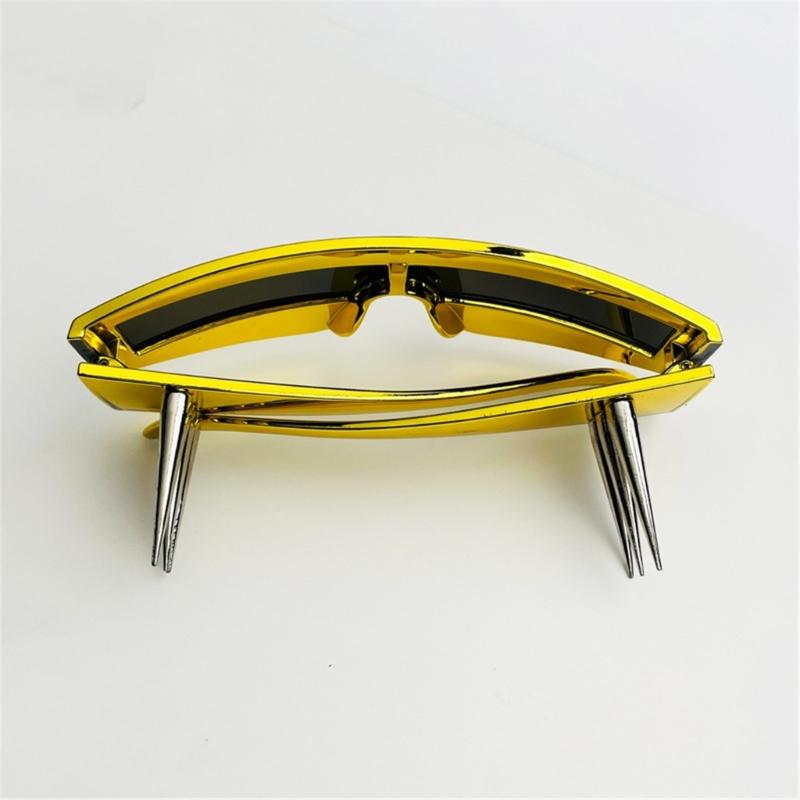Punk-Sonnenbrille mit Nieten, Sonnenschutz, leichter PC-Rahmen, Cosplay-Brille für Outdoor-Partys, modisches Accessoire