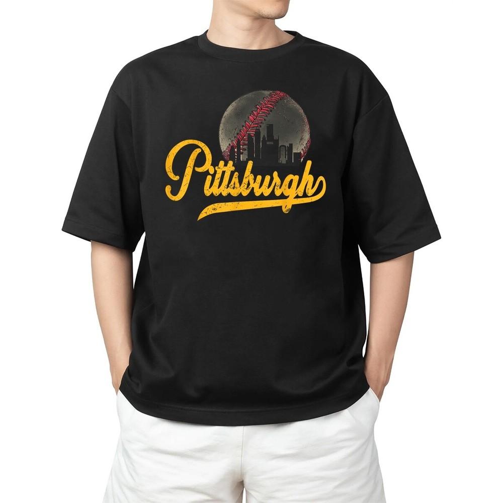 Pittsburgh Skyline Shirt Pittsburgh Lovers Vintage Adult S-4XL Unisex T-Shirt XXL