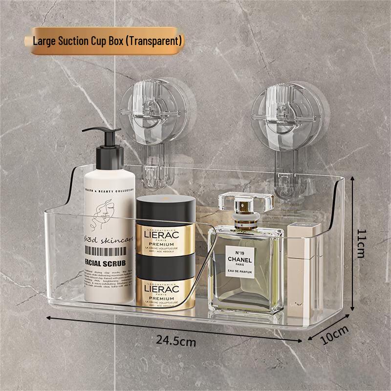 Transparent Suction Cup Soap Dish 2-Pack