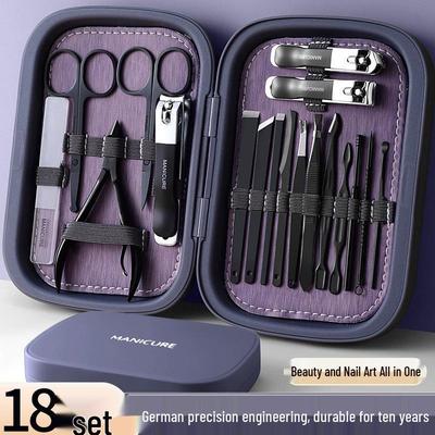 Portable Nail Care Set: Slant Clipper, Ear Pick & Dead Skin Scissors