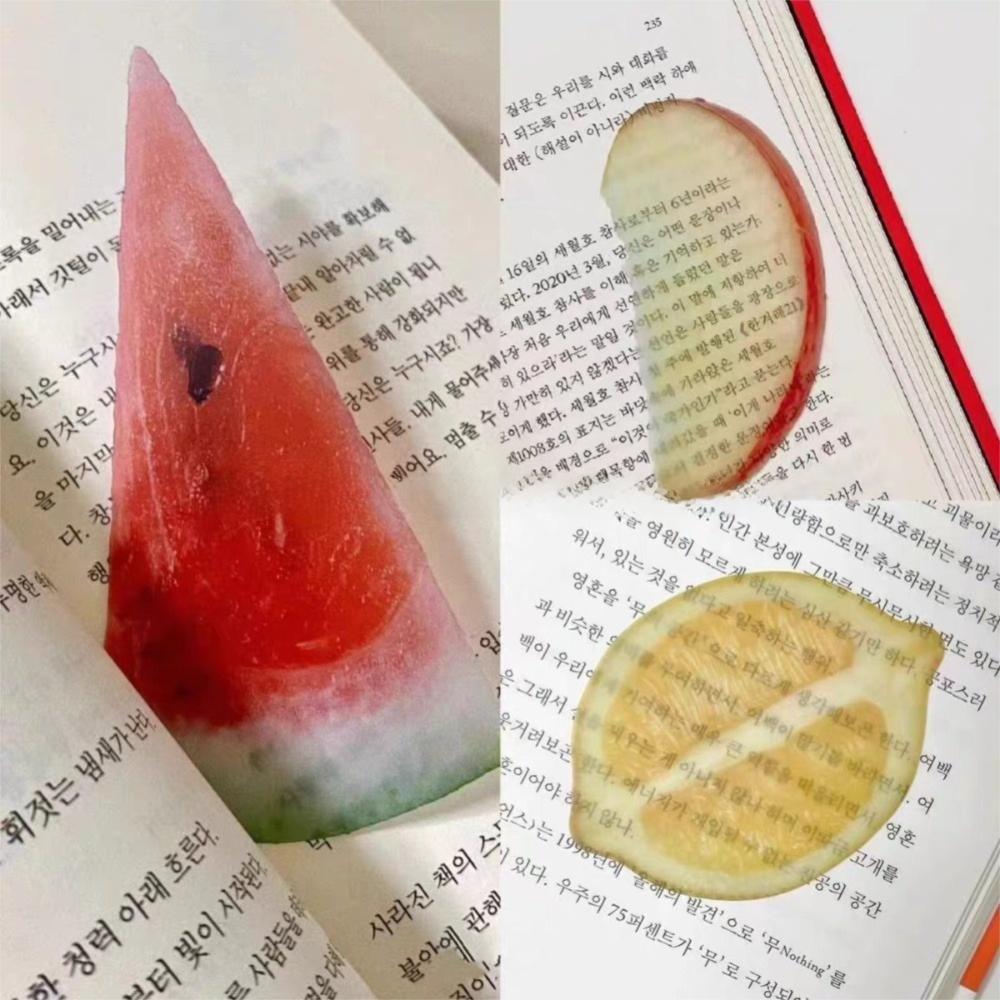 Simulation Fruit Simulation Bookmark Acrylic Note Bookmark Creative Fruit Apple Slice Bookmark