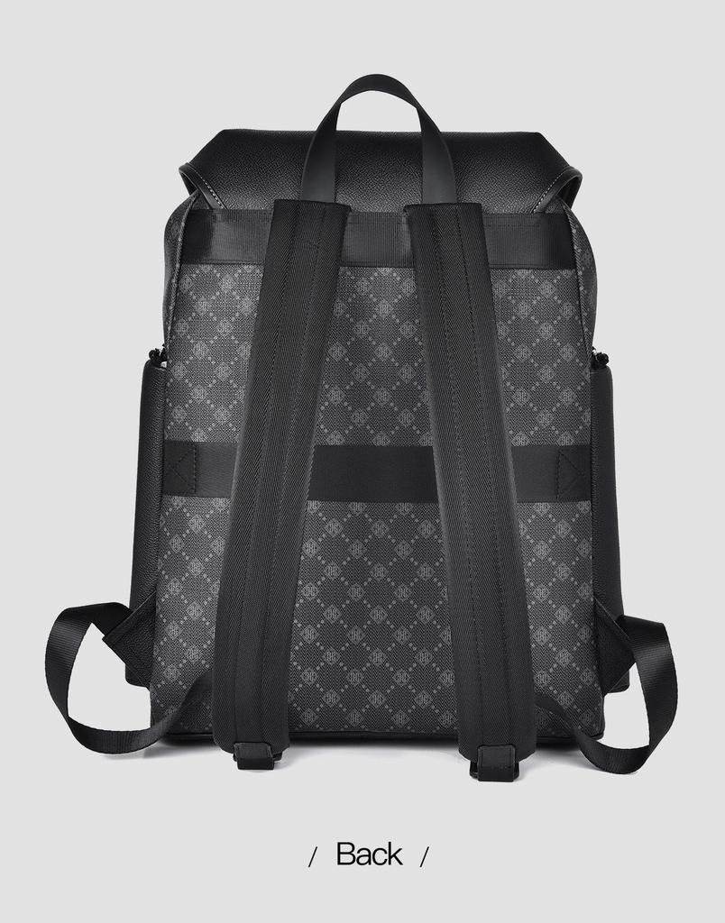 Men's Trendy High-End Business Laptop Backpack - Large Capacity Travel & Schoolbag with Old Flower Design