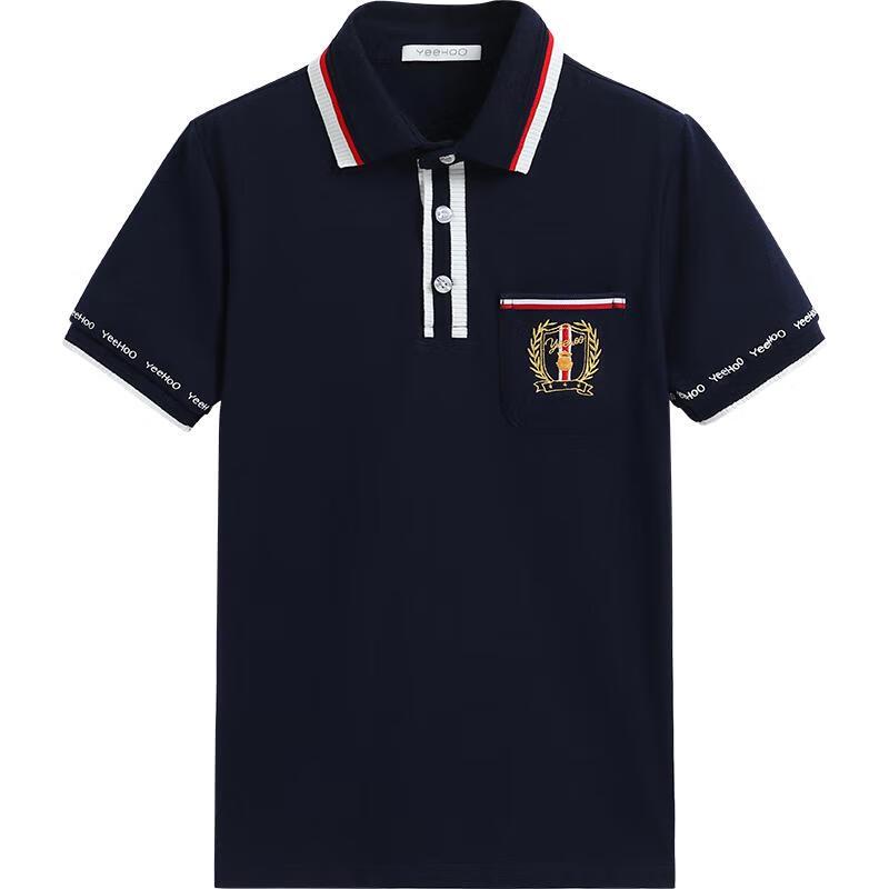 YEEHOO Boys' Short Sleeve Polo Shirt
