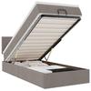 Cadre de lit avec matelas - Maison Exclusive - 100 x 200 cm - Tissu taupe - Rangement ottoman