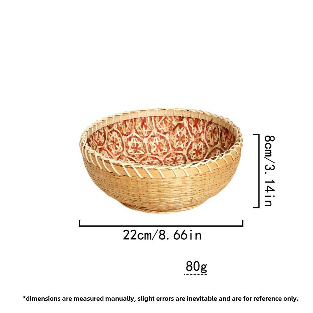 

Натуральная плетеная корзина для хранения, круглая бамбуковая корзина для хлеба, ящик для хранения фруктов и овощей, декор для дома и фермы