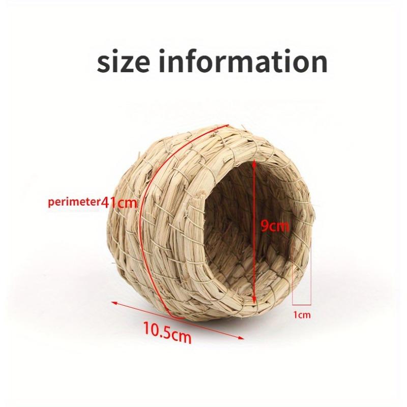 Handmade Weaving Parrot Bird Nest with Grass Nest Bird Nest Grass Weaving Nest Xuan Feng Peony Warm Egg Laying Nest