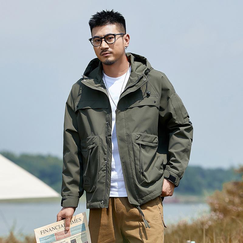 Куртка с капюшоном мужская сезонная зимняя повседневная мужская и женская одинаковая — фото 9