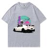 Initial D T-shirts Oversize Unisex T Shirt Summer Unisex Hip Hop Funny GTR Vaporwave JDM Car Print Harajuku Tshirt Casual Tops Tee