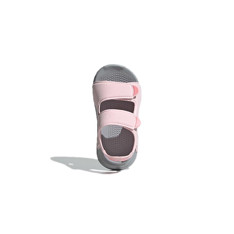 adidas Swim Synthetic Leather Slip Resistant Anti Kick Cushioning Low Top Toddler Shoes Pink Gray FY8065