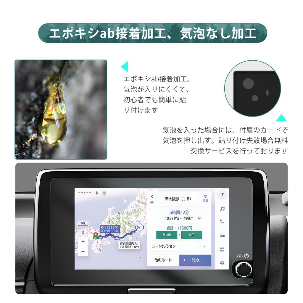 HUAHAO (Vylepšeno 2024.1), Yaris Cross řady 10/15 Dedykovaná navigační fólie, 8 palců Yaris Nanotechnologie,