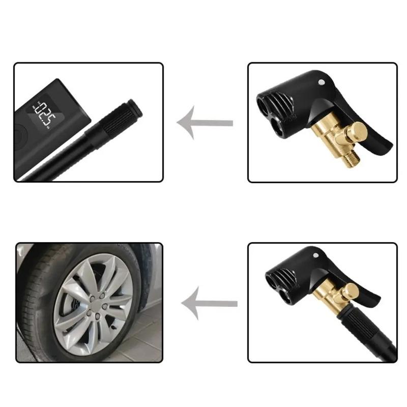 Reifenluftpumpe Düse Reifenfüllventil Adapter Praktischer Aufblasbare Pumpe Stecker Reifenfüller Chuck für Fahrrad/Motorrad