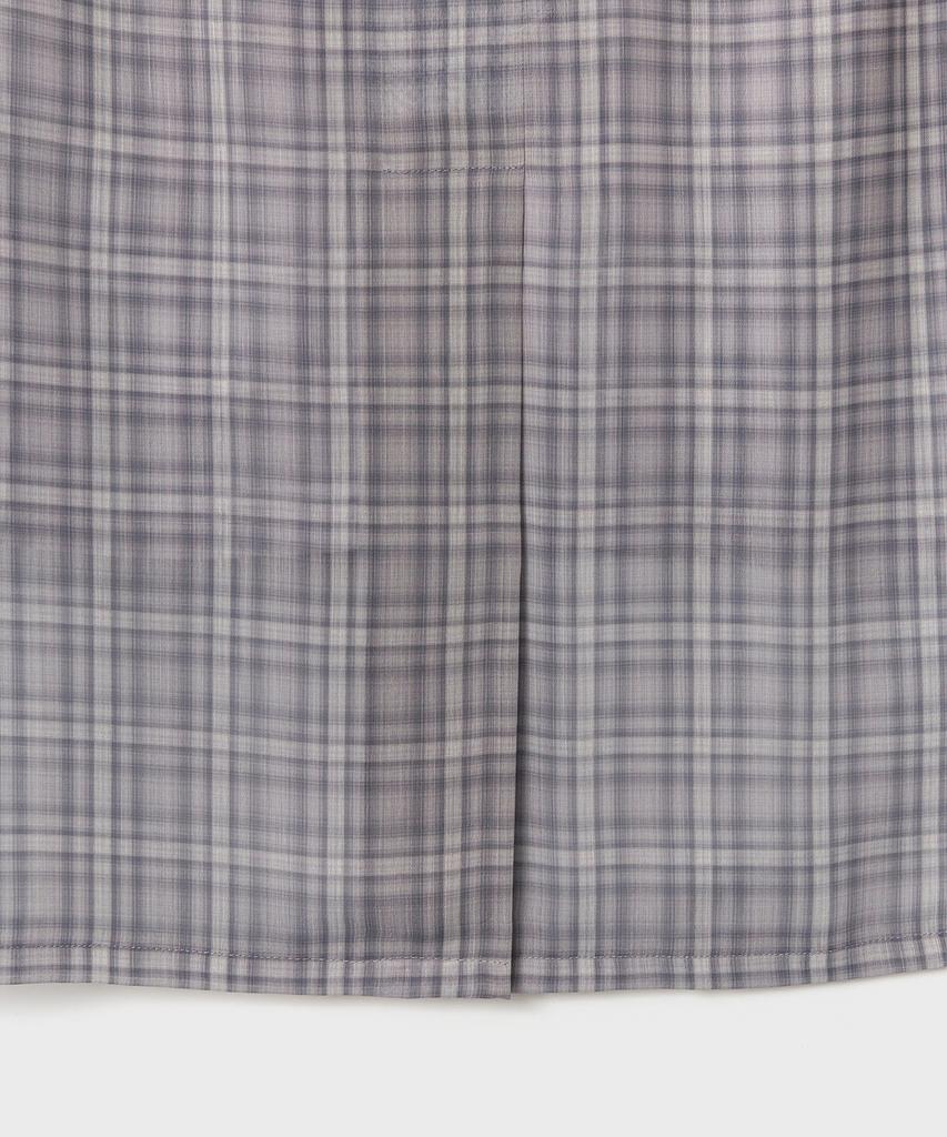 Bellie (W) Sheer Check Layered Skirt - Purple