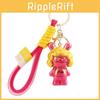 Adorable Cartoon Bunny Keychain With Bobble Head Resin Material Cute Key Accessory