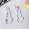 Sweetheart Beaded Phone Lanyard with Bow Knot Charm - Cute Girly Heart Ornament, Anti-Lost Chain, Ins Style for Women