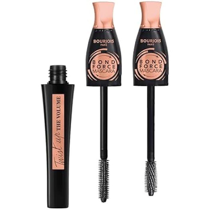 Mascara - BOURJOIS - TWIST-UP BOND FORCE - Volume 6x - Brosse 2-en-1 - Non waterproof