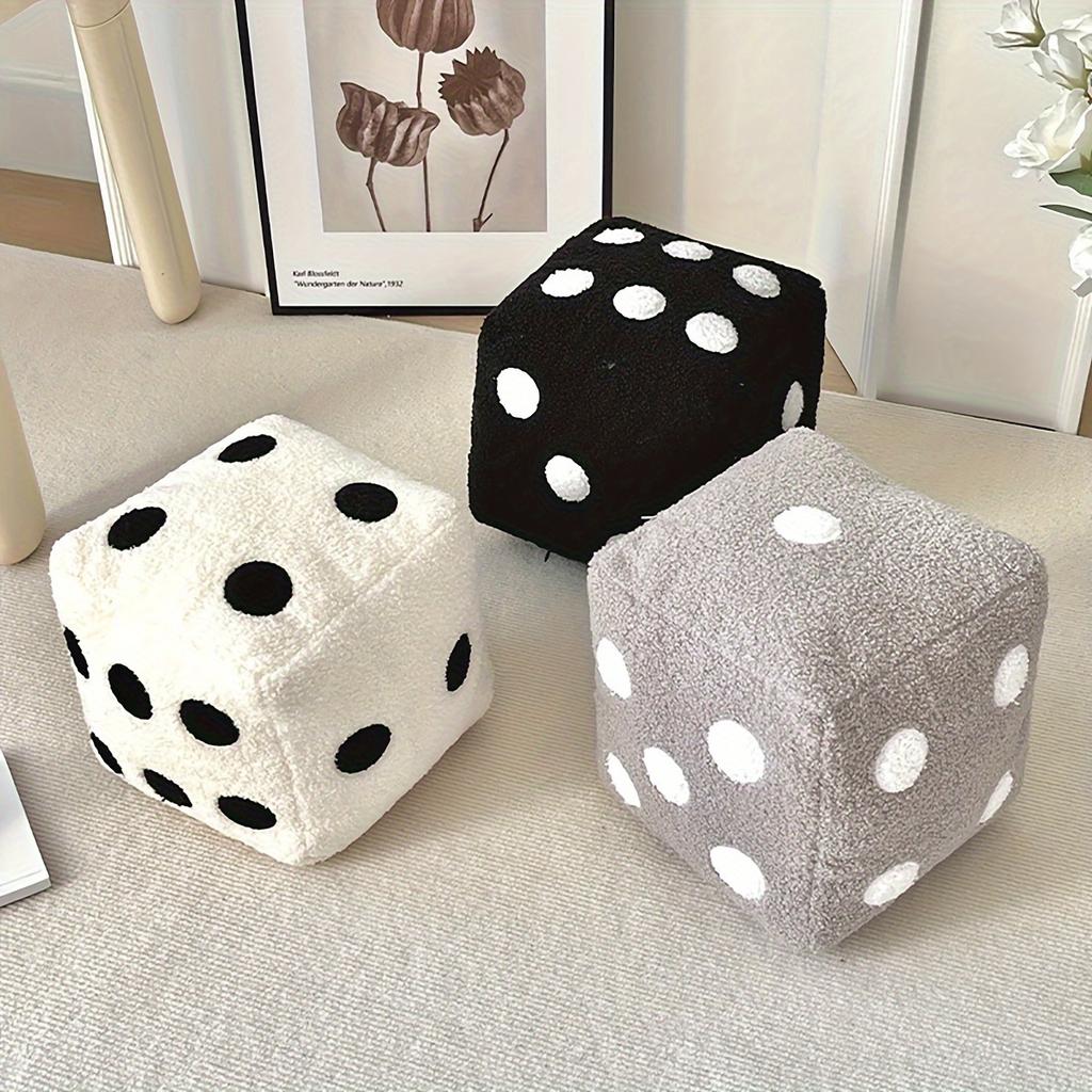 1pc Soft Throw Pillow 1pc Soft Decorative Dice Throw Pillow,  Suitable for Living Room and Bedroom Couch, Home Decor Room Decoration, Removable