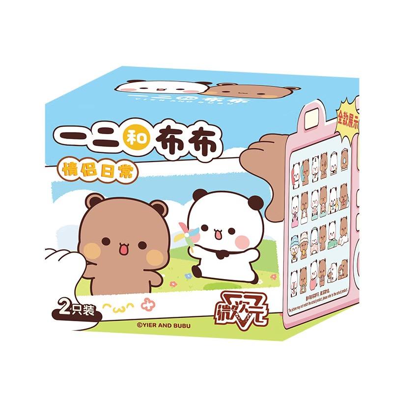 New Genuine  Cute Panda Yier And Bubu Couple Daily Series V3 Anime Kawaii Figure Trendy Home Decor Collectible Toy Gift