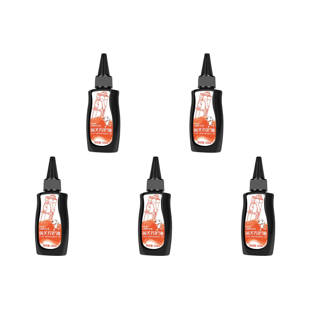 5-1PCS Mountain Bike Front Fork Shock Absorber Oil 60ml Corrosion Resistance Front And Rear Shock Absorber Oil Lubricating Oil