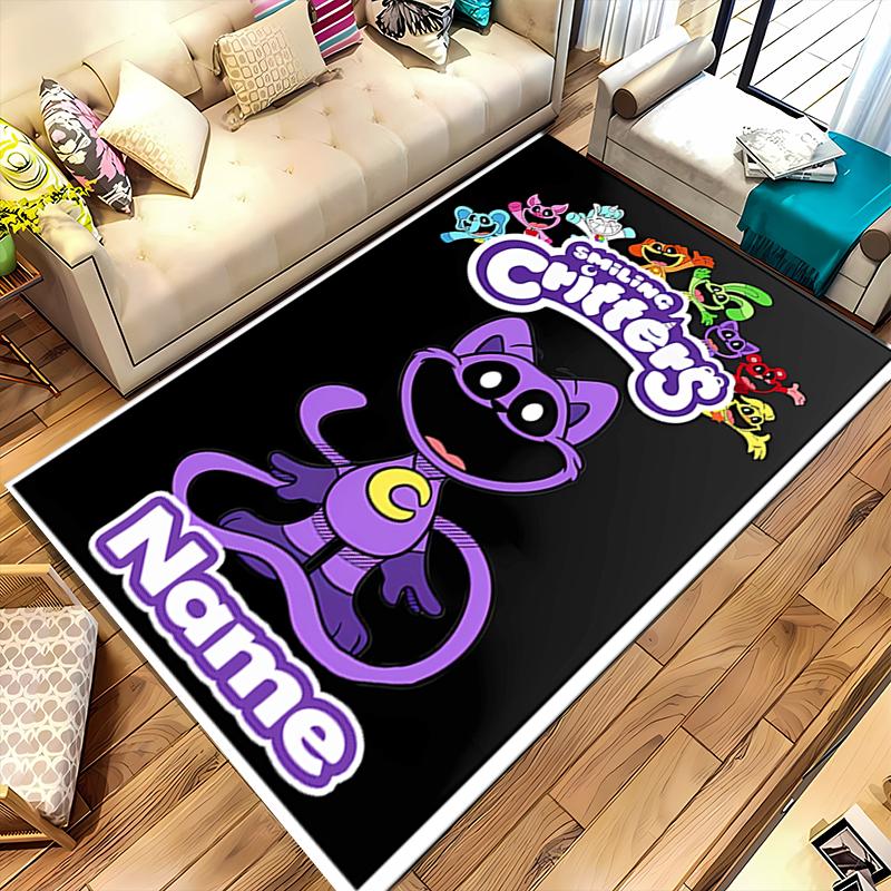 Custom personalization Smiling Critters Area Rug - Perfect For Kitchen, Bathroom,Laundry Room Decor Large Size Available,Gift All Seasons