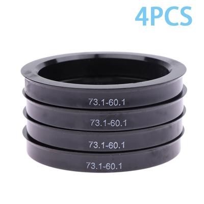 Lot de 4 anneaux centraux de moyeu de roue en plastique pour voiture, alésage central 66,6-57,1 67,1-60,1 67,1-66,1 73,1-56,1 73,1-56,6 73,1-57,1 73,1-60,1 Noir