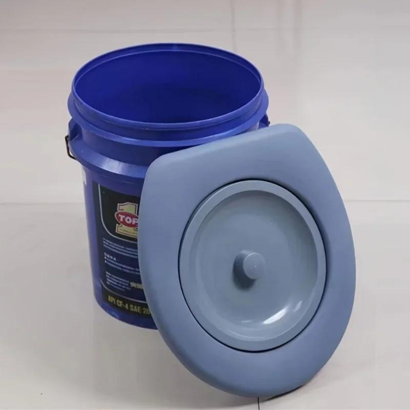 Tragbarer Camping-Toilettendeckel, Silikon, Passt auf Standard-Zahnputzbecher, Langlebiges PP-Polypropylen, Ideal für Wandern, Notfälle