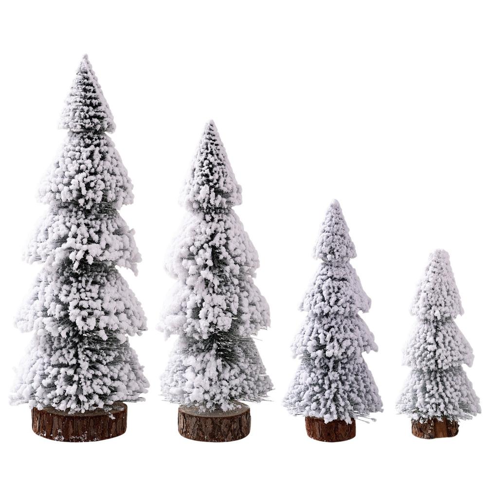 Festive Tabletop Display Tabletop Decor PVC Christmas Tree Realistic Appearance Snowy Finish Effect Stable Tabletop Display